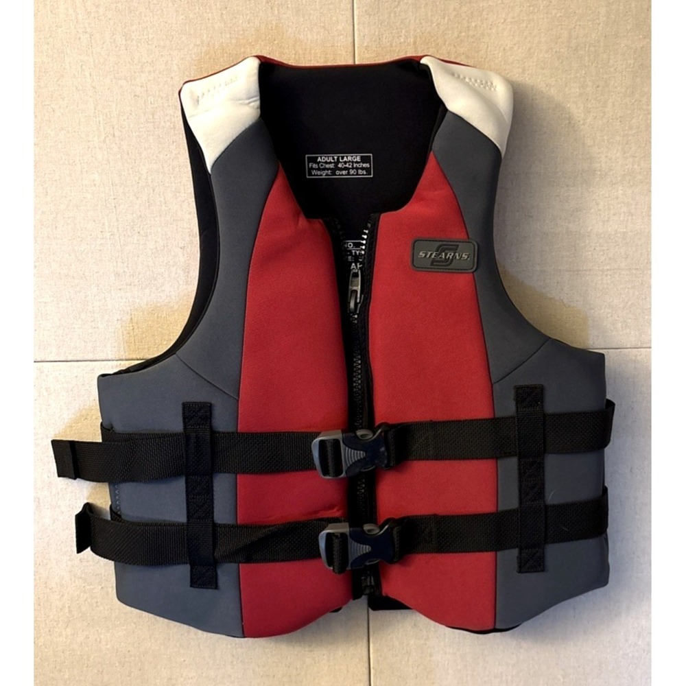 Stearns Life Vest Adult Large, Type III PFD, Flotation / Ski Vest, Cat #5435